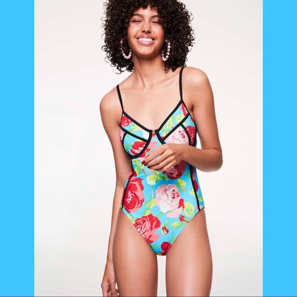 Betsey Johnson Bright Floral Retro Swimsuit 🌺 NWT - Picture 7 of 13